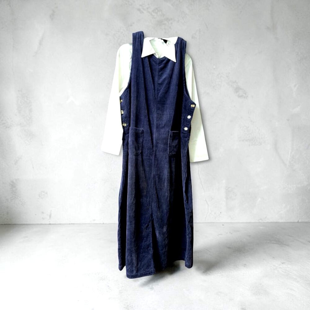 HSZ Studio VTG Navy Corduroy Jumper size XL